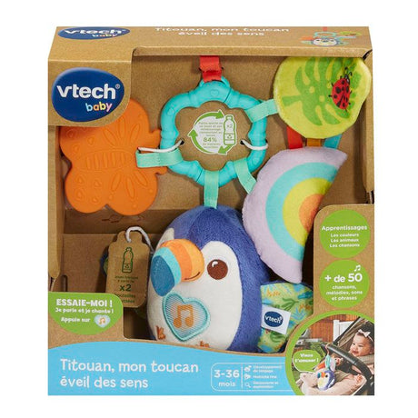 VTECH BABY - TITOUAN, MON TOUCAN ÉVEIL DES SENS (BOUTEILLES PLASTIQUE RECYCLÉES) - Multicolore