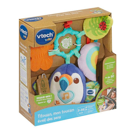 VTECH BABY - TITOUAN, MON TOUCAN ÉVEIL DES SENS (BOUTEILLES PLASTIQUE RECYCLÉES) - Multicolore