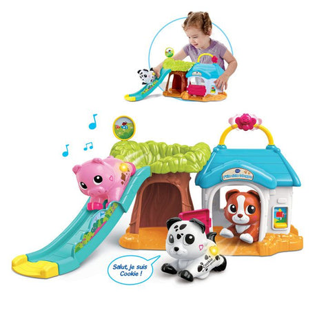 VTECH - TUT TUT ANIMO BISOUS - PTITE NICHE TOBOGGAN (+ COOKIE CHIEN GENTIL) - Multicolore