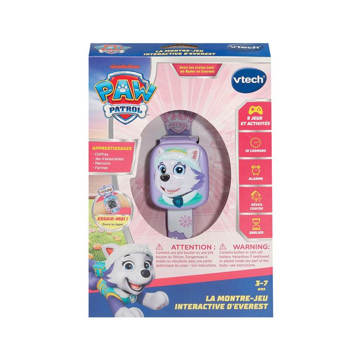 VTECH - PAT PATROUILLE - LA MONTRE-JEU INTERACTIVE D'EVEREST - Violet