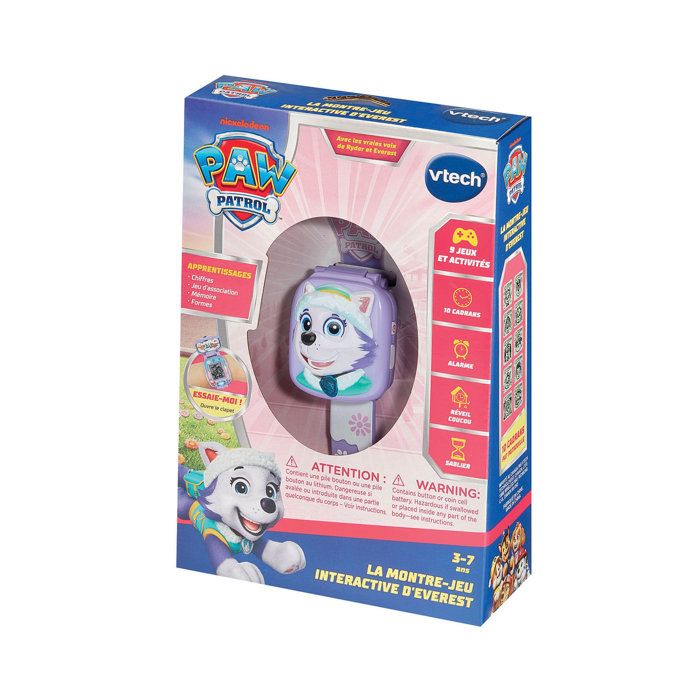 VTECH - PAT PATROUILLE - LA MONTRE-JEU INTERACTIVE D'EVEREST - Violet