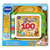 VTECH - Mon Imagier Bilingue - 100 Animaux - Livre interactif bilingue - Pour Enfant - Pile - Multicolore