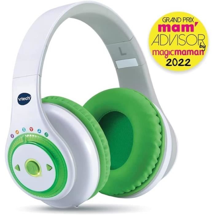 Casque audio interactif pour enfants - VTECH - Kidi Audio Max - Réglage du volume sonore - Livret imagé inclus