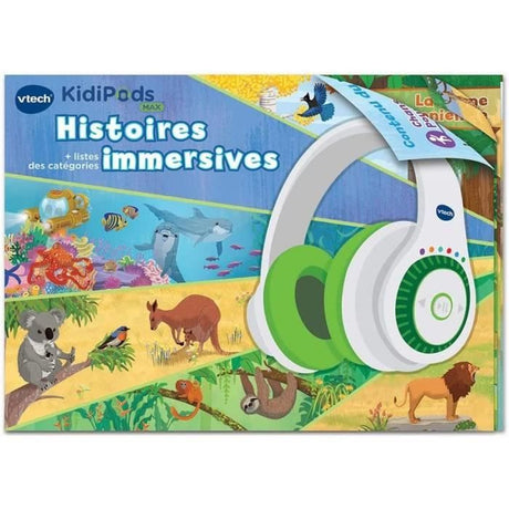 Casque audio interactif pour enfants - VTECH - Kidi Audio Max - Réglage du volume sonore - Livret imagé inclus