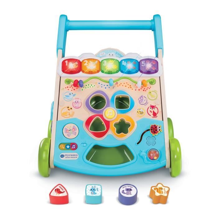 VTECH SUPER TROTTEUR NATURE INTERACTIF (JOUET AVEC PARTIE BOIS CERTIFIE FSC)