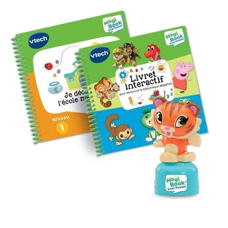 VTECH - MAGIBOOK STORY'FRIENDS - STARTER PACK (2 LIVRES INCLUS DONT JE DÉCOUVRE L'ÉCOLE MATERNELLE ) - Multicolore