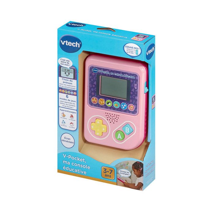 VTECH - V-POCKET, MA CONSOLE ÉDUCATIVE ROSE - Rose