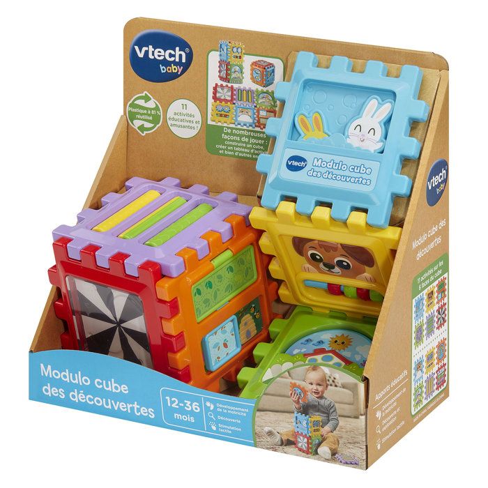 VTECH BABY - MODULO CUBE DES DÉCOUVERTES (PLASTIQUE RÉUTILISÉ) - Multicolore