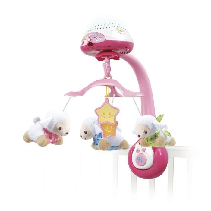 VTECH - Vtech Baby - Mobile Lumi Mobile Compte-Moutons Rose