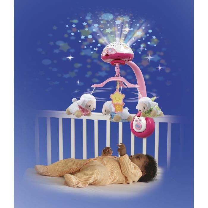 VTECH - Vtech Baby - Mobile Lumi Mobile Compte-Moutons Rose
