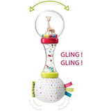 Hochet - SOPHIE LA GIRAFE - Soft Maracas - Billes a agiter - Textile doux - Poignée avec billes