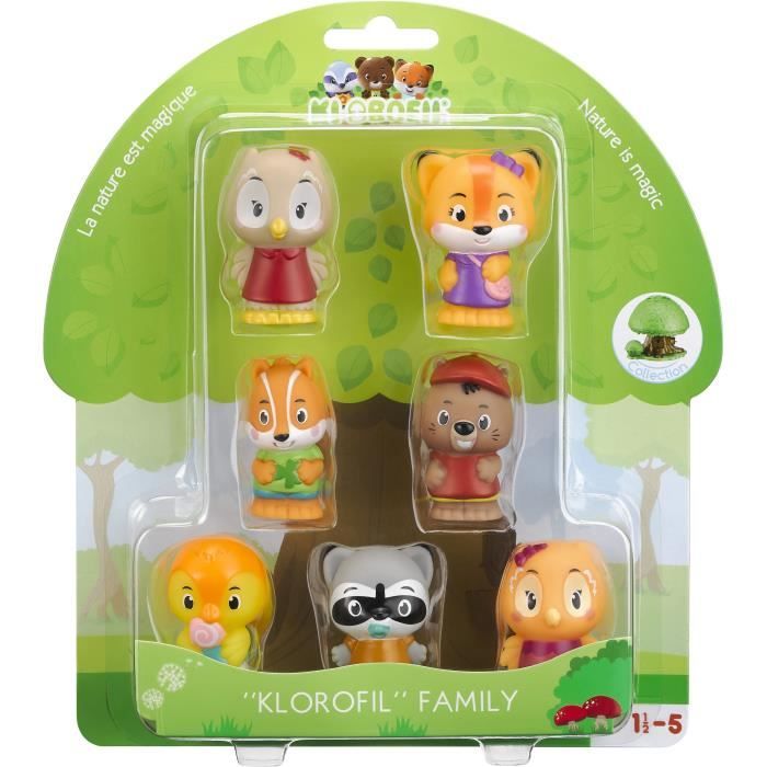 Assortiment de 7 personnages Klorofil - VULLI - Kloro'Families - Extérieur - Sophie la Girafe - Garantie 2 ans