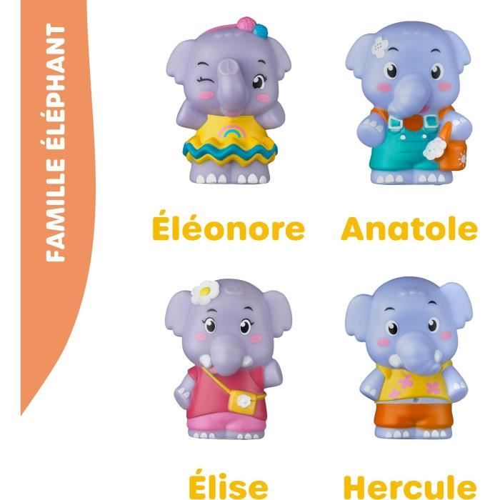 Lot 4 personnages famille éléphant VULLI - A partir de 18 mois