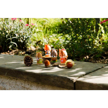 Lot 4 personnages - SOPHIE LA GIRAFE - Figurines Klorofil - Écureuils - Famille Simon