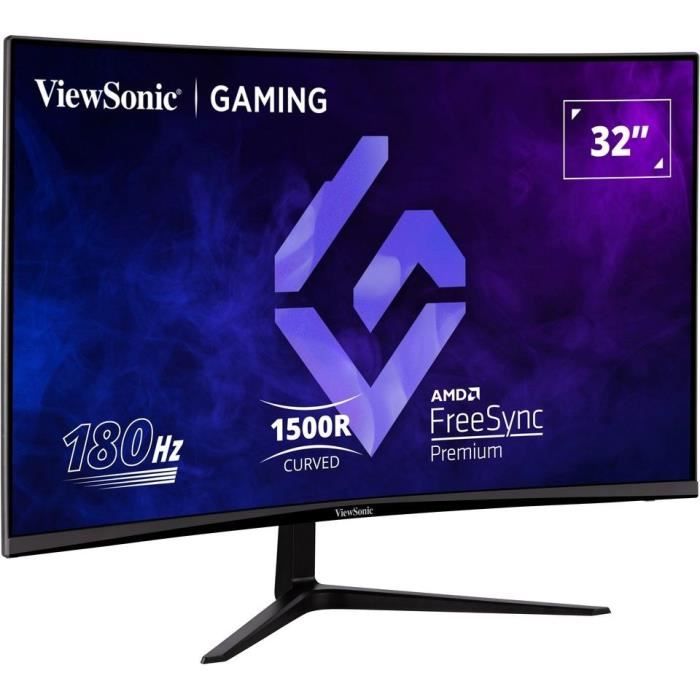 Ecran PC Gamer Incurvé - VIEWSONIC - 32 - FHD - 180Hz - Dalle VA - 1ms - VX3218-PC-MHD