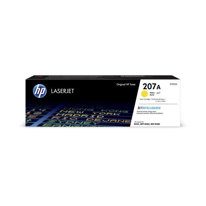 Cartouche de Toner HP 207A jaune authentique pour imprimantes HP Color LaserJet Pro M255/MFP M282/M283