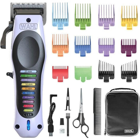 Tondeuse a cheveux - WAHL - ColorPro Cordless Lithium - 240 V - 120 min - Blanc / Noir