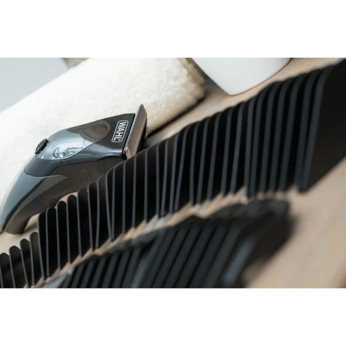 Tondeuse a cheveux et barbe - WAHL - HAIRCUT & BEARD - 3,5 W - 10 sabots - Autonomie : 40 min - Noir