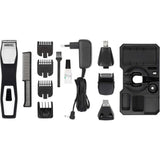 Tondeuse a barbe - WAHL - GROOMSMAN PRO - 2,4 V - 6 sabots - Autonomie : 60 min - Noir / Argent