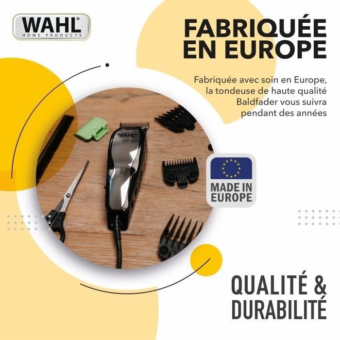 WAHL 20107.0460 Tondeuse cheveux Baldfader - Tondeuse filaire - Fonction effilage - Aff˚tage auto - Largeur de lame 45mm