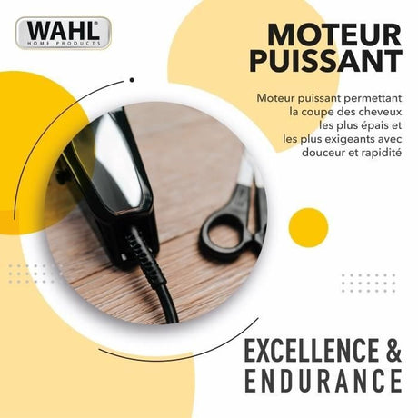WAHL 20107.0460 Tondeuse cheveux Baldfader - Tondeuse filaire - Fonction effilage - Affűtage auto - Largeur de lame 45mm