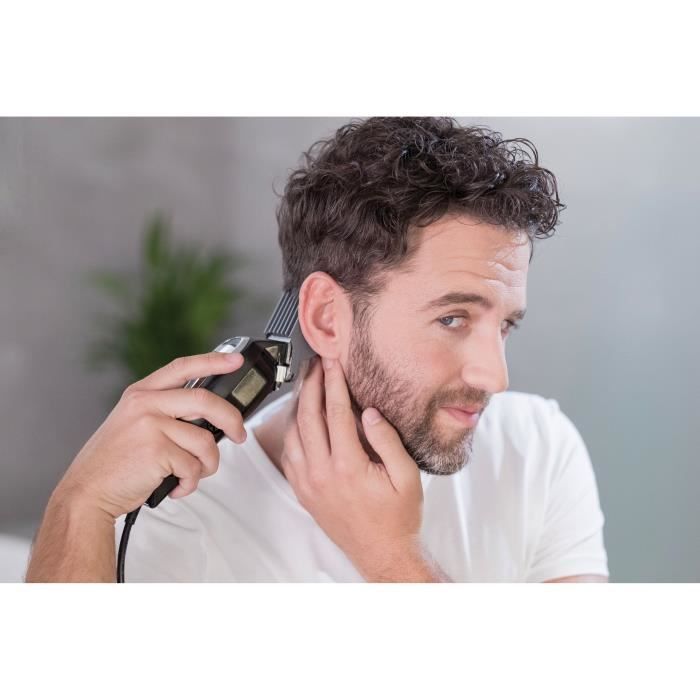 Tondeuse secteur - WAHL - ELITE PRO - 230 V - 10 sabots - Noir