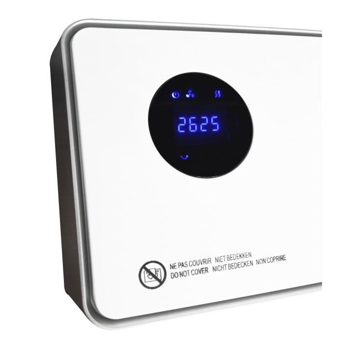 Chauffage électrique mural - 2000W - WARM TECH - Céramique - 240V - Jusqu'a 50m3 - Blanc