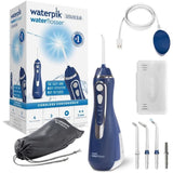 Jet Dentaire - WATERPIK - WP-583 Advanced - Sans Fil - Rechargeable - 3 Niveaux de pression - 4 Embouts