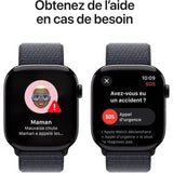 Apple Watch Series 10 GPS - 46mm - BoÓtier Jet Black Aluminium - Bracelet Ink Sport Loop