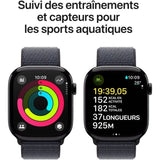 Apple Watch Series 10 GPS - 46mm - BoÓtier Jet Black Aluminium - Bracelet Ink Sport Loop