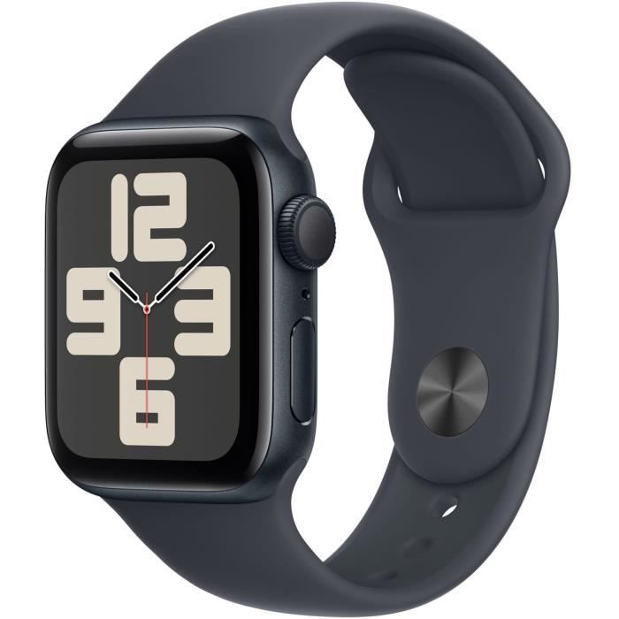 Apple Watch SE GPS - 40mm - Boîtier Midnight Aluminium - Bracelet Midnight Sport Band - M/L