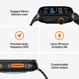 Apple Watch Ultra 2 GPS + Cellular - 49mm - Boîtier Black Titanium - Bracelet Black Ocean Band