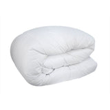 Couette microfibre - 140 x 200 cm - BLEU CALIN - 4 saisons - 410 g/m² - Blanc