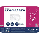 Couette - 140 x 200 cm - BLEU CALIN - Chaude - 400 g/m² - Blanc
