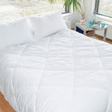 Couette - 140 x 200 cm - BLEU CALIN - Chaude - 400 g/m² - Blanc