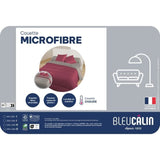 Couette microfibre - 140 x 200 cm - BLEU CALIN - Chaude - 400 g/m² - Bicolore Bourgogne / Poivre