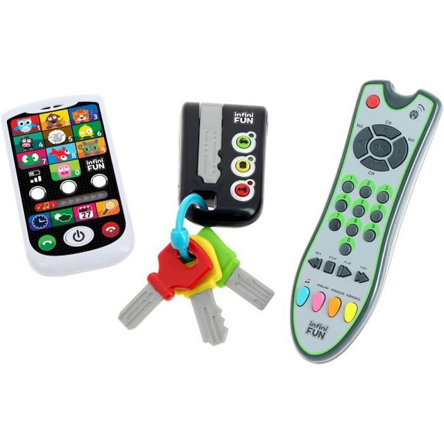 Kit High Tech - KD - Mon Kit High Tech - Clés, téléphone et télécommande pour apprendre les chiffres et couleurs