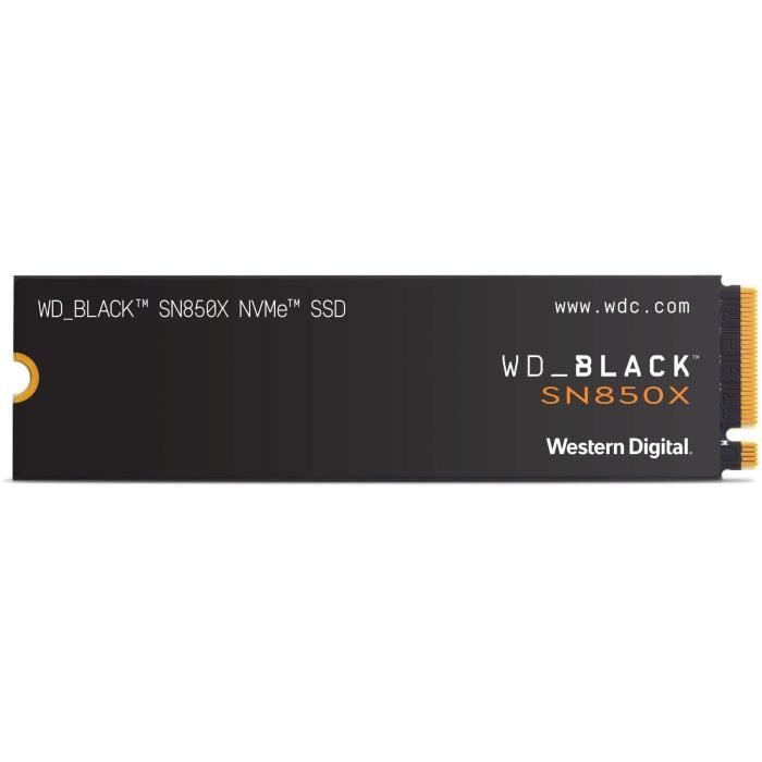 WD_BLACK SN850X NVMe SSD WDS100T2X0E - SSD - 1 To - interne - M.2 2280 - PCIe 4.0 x4 (NVMe)