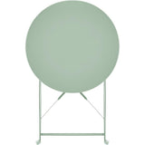 Set bistrot 2 personnes - Table ronde pliante 60 cm + 2 chaises - Acier thermolaqué - Vert
