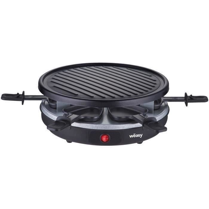 Appareil a raclette - WEASY LUGA60  - 4 personnes - 900W - Revetement anti-adhésif - 30x30cm - Plaque amovible