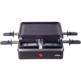 WEASY LUGA40 - Appareil a raclette et grill 4 personnes - 600W - Revetement anti-adhÈsif - 19,7x19,7cm - Plaque amovible