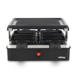 WEASY LUGA40 - Appareil a raclette et grill 4 personnes - 600W - Revetement anti-adhÈsif - 19,7x19,7cm - Plaque amovible