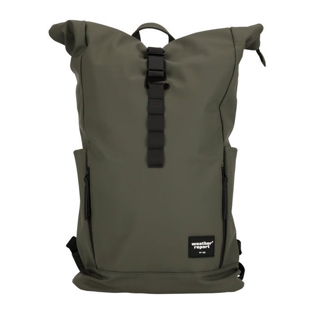Sac a dos - WEATHER REPORT - Bronze - Roll top - 100% PU - Kaki