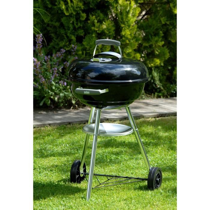 WEBER Barbecue charbon COMPACT KETTLE Ø47cm - Surface cuisson: 43,5cm - Noir