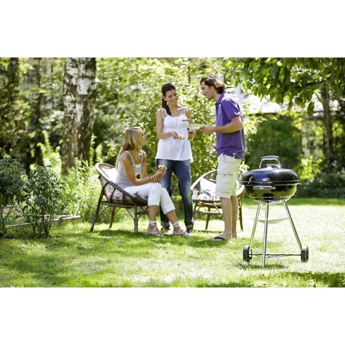 WEBER Barbecue charbon COMPACT KETTLE Ø47cm - Surface cuisson: 43,5cm - Noir