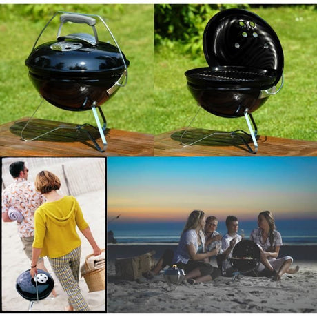 Barbecue charbon - WEBER Smokey Joe -Ř37cm - Noir