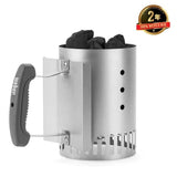 Cheminée d'allumage - WEBER - Petit Modele Smokey Joe - Acier inoxydable - Gris - Rapidité d'allumage