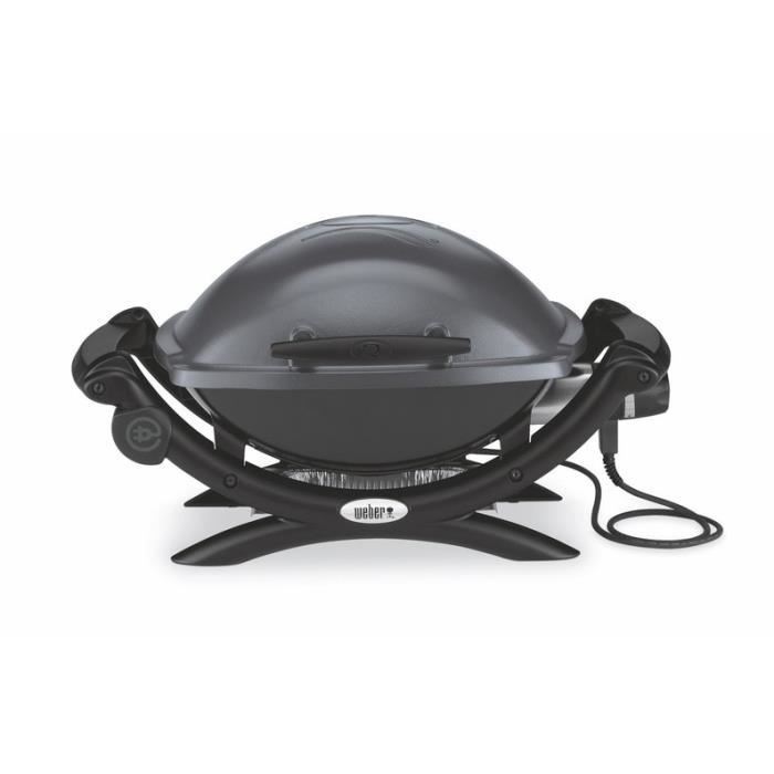 WEBER Barbecue Grill Electrique Stand Q 1400 stand - Surface de cuisson 43 x 32 cm - Noir