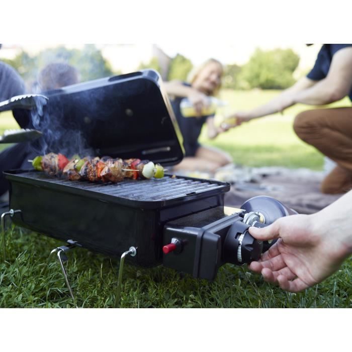 WEBER Barbecue a gaz GO ANYWHERE - 40,5 x 25,5 cm - Cuve et couvercle en acier émaillé - Brûleur inox
