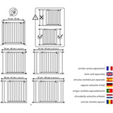 Barriere de sécurité - 72,5 a 79,5 cm - WEBABY - MOBI - Blanc